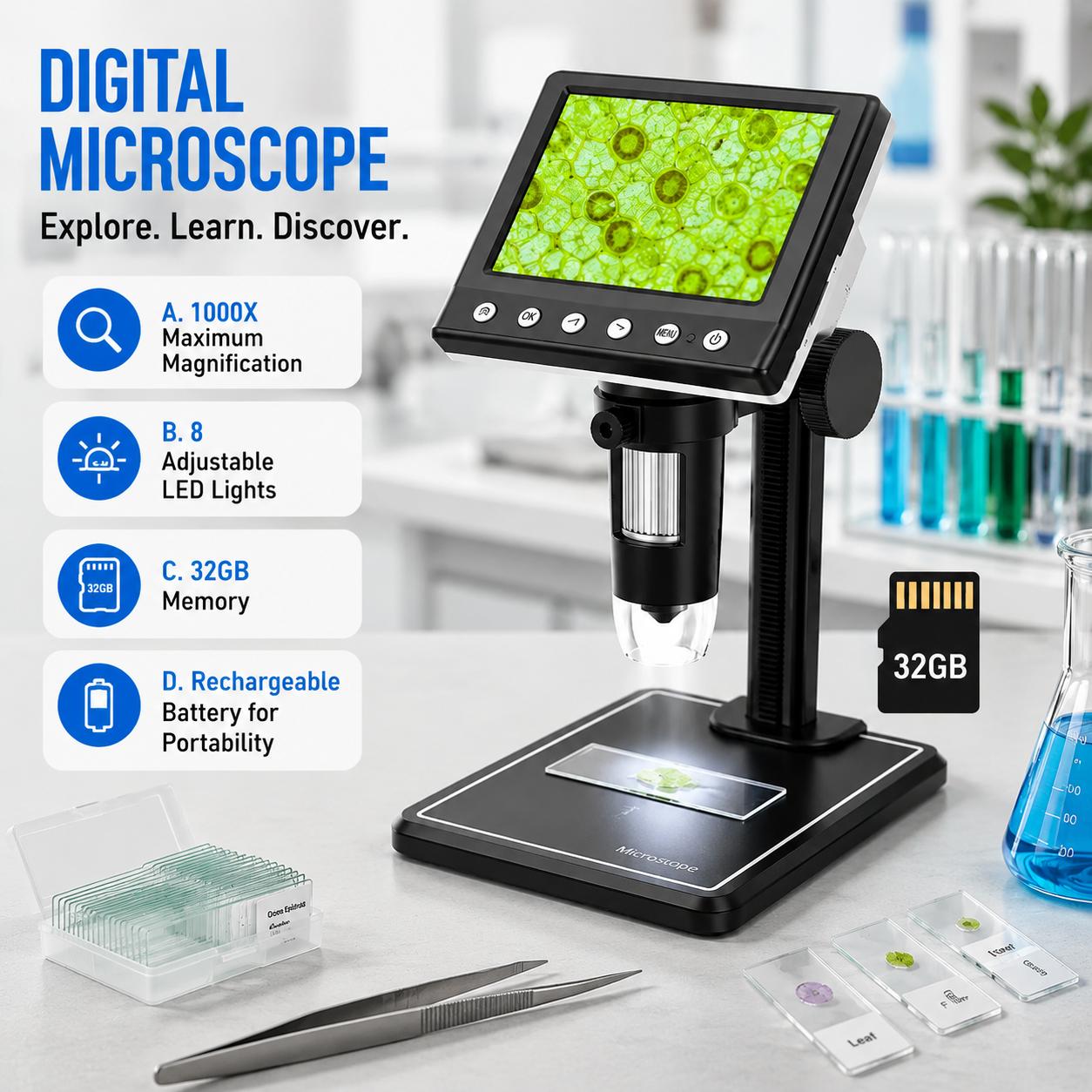 Portable 4K Digital Microscope - مراجعة Body Jewelry Repair وسعره