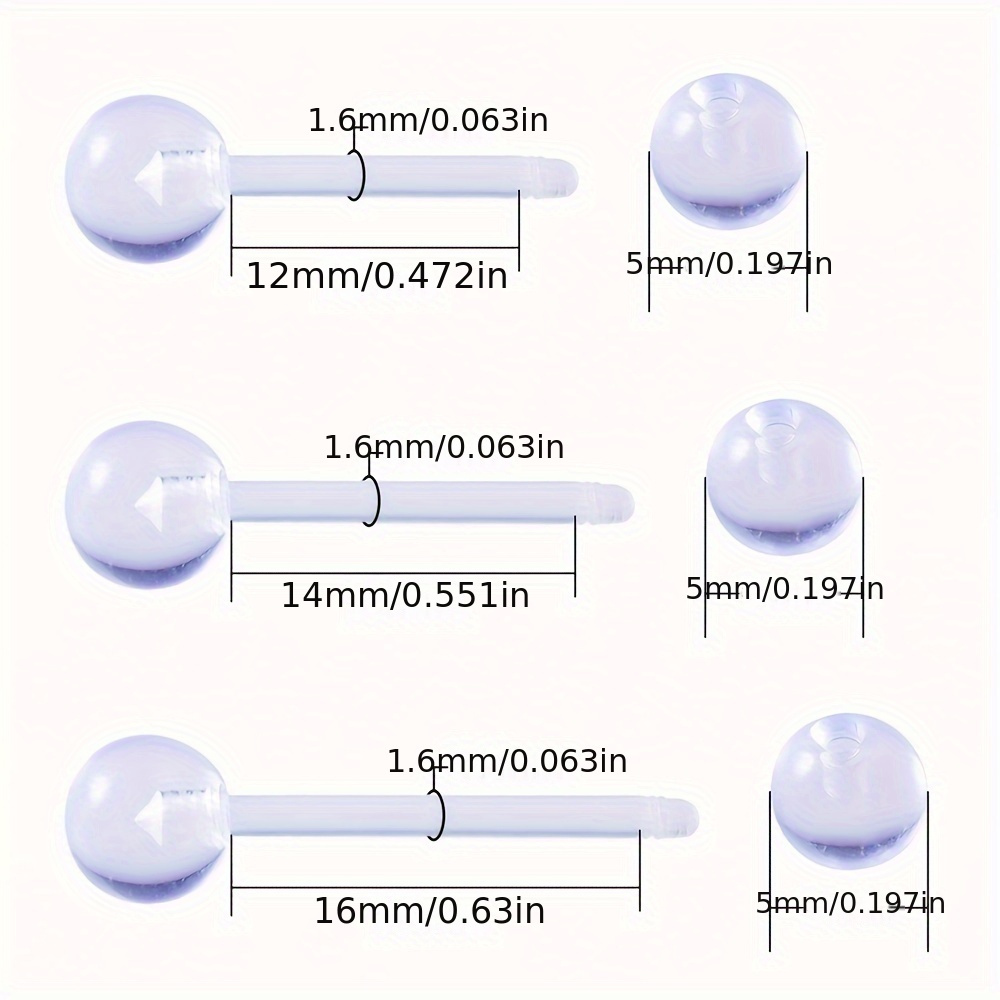 3pcs/Set (Each Size 1pc) Soft  - مراجعة Body Jewelry In Store وسعره