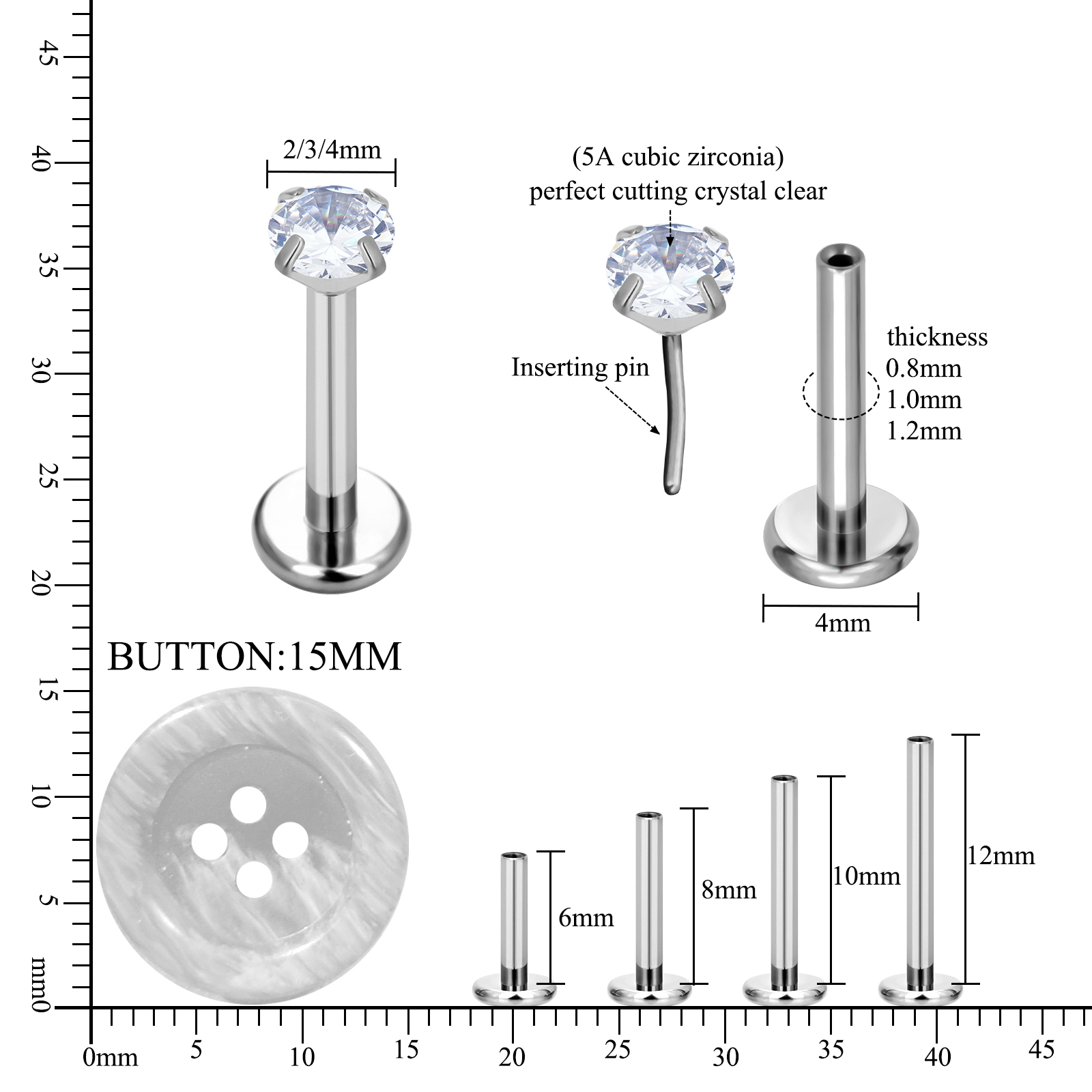 F136 G23 Implant Grade Titaniu - مراجعة Body Jewelry Implant Grade Titanium وسعره