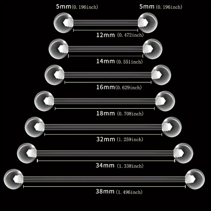 JKC Store 10pcs Acrylic Barbel - مراجعة Body Jewelry In Store وسعره